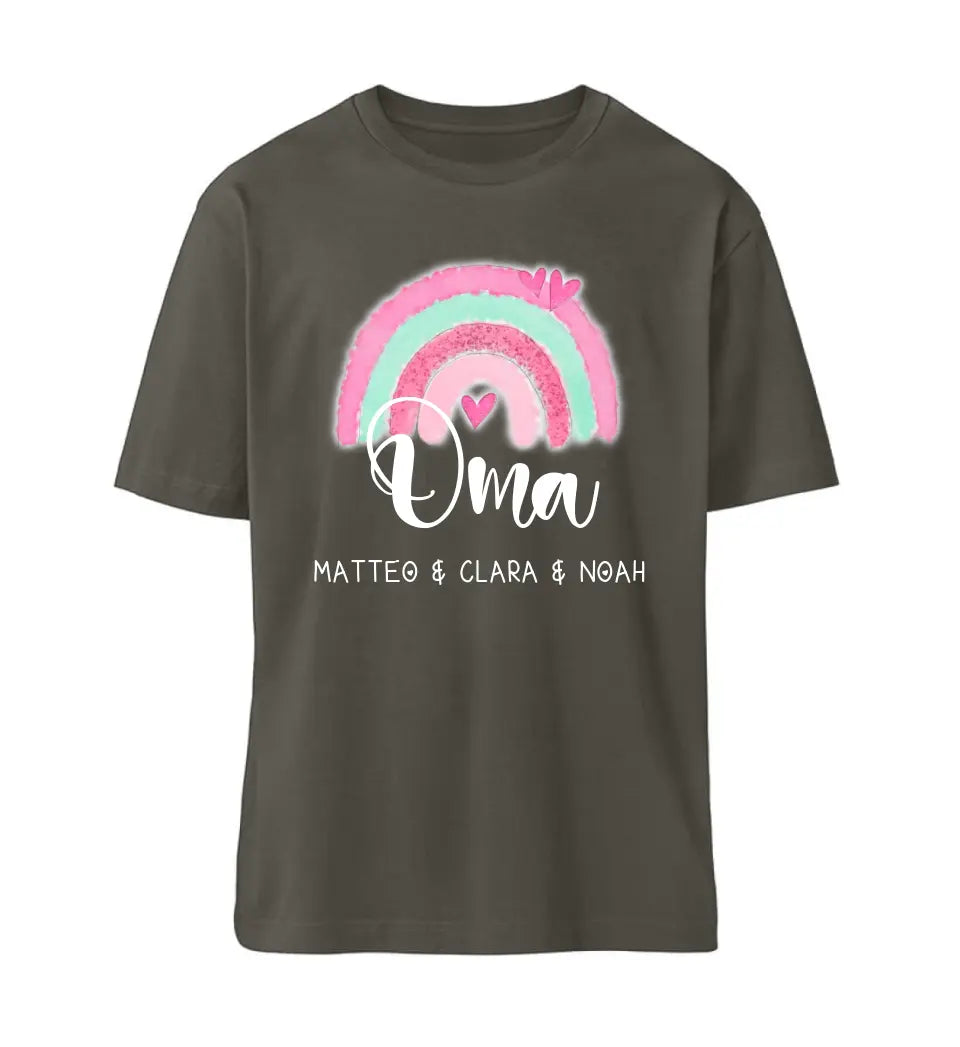 Regenbogen T-Shirt aus Biobaumwolle Personalisierbar