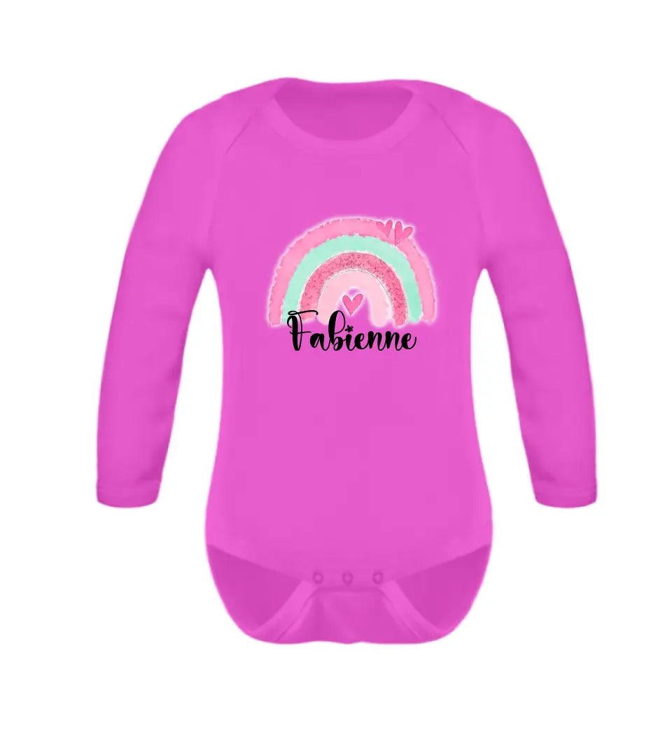 Regenbogen Baby Body personalisierbar