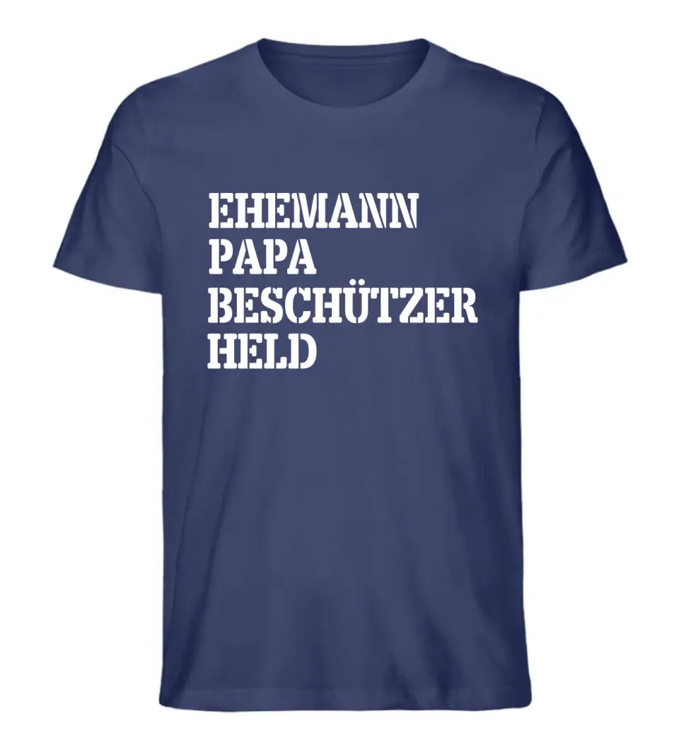 Ehemann Papa Beschützer Held Shirt personalisierbar