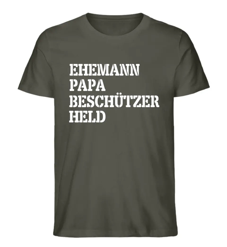 Ehemann Papa Beschützer Held Shirt personalisierbar