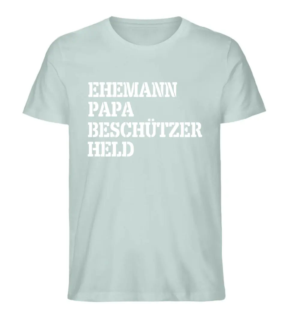 Ehemann Papa Beschützer Held Shirt personalisierbar