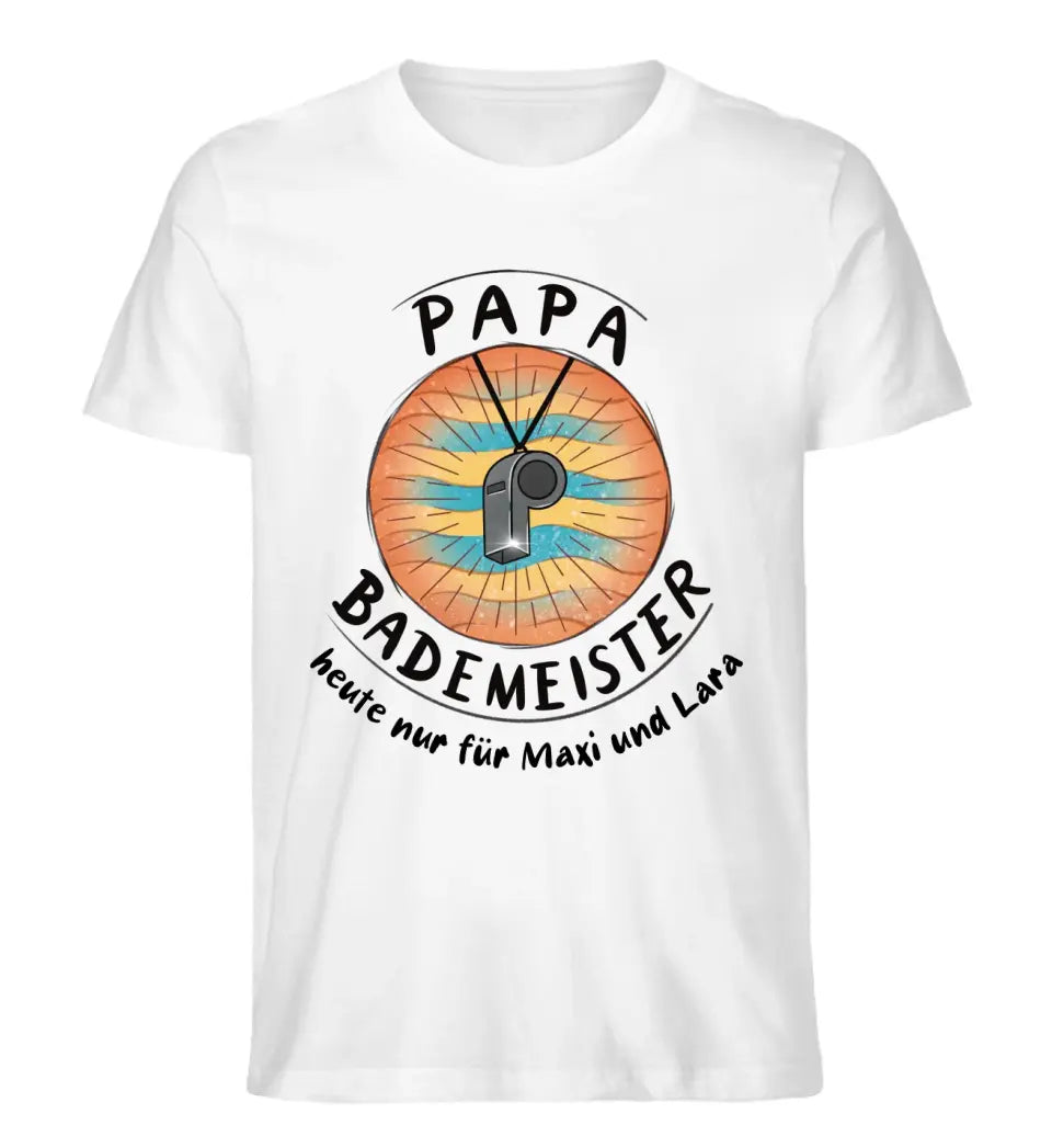 Bademeister Papa T-Shirt personalisierbar