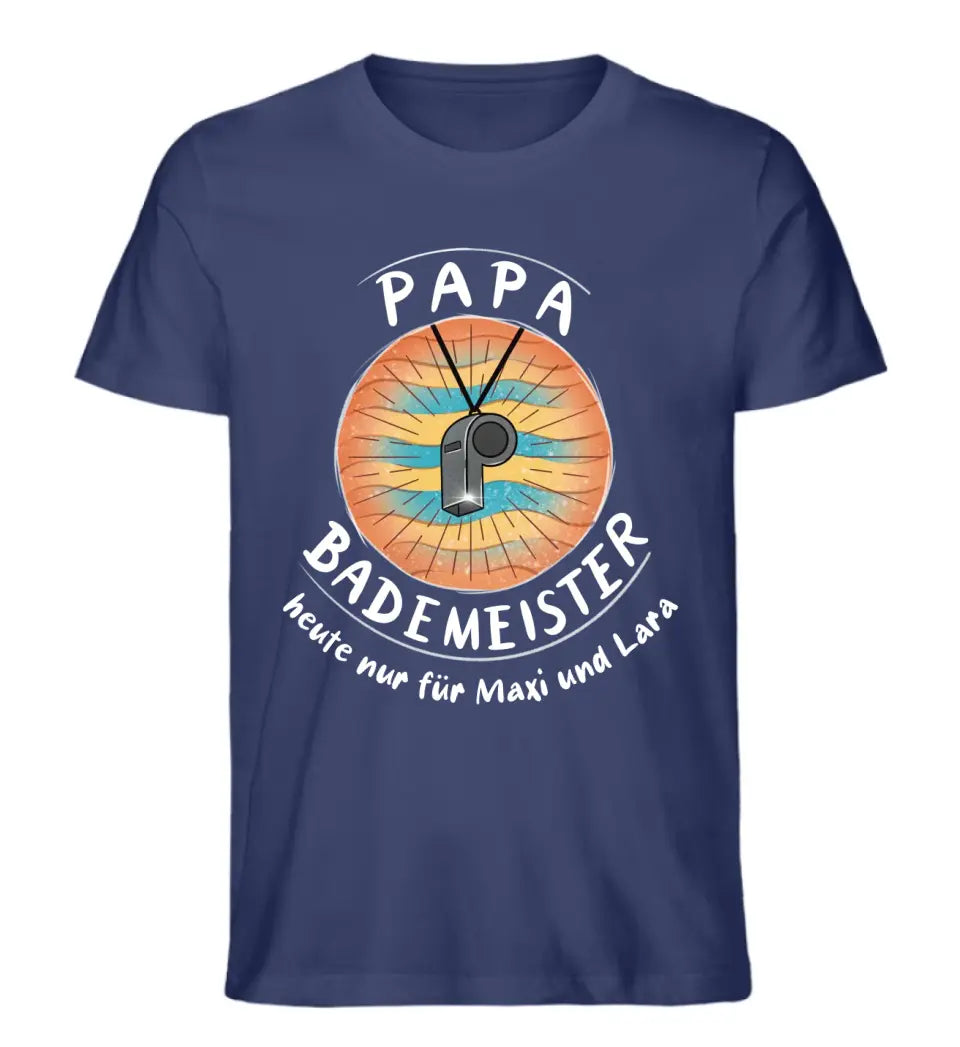 Bademeister Papa T-Shirt personalisierbar