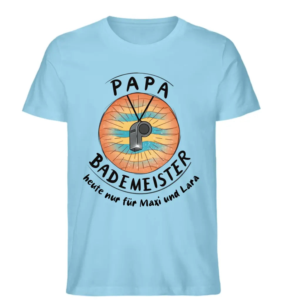 Bademeister Papa T-Shirt personalisierbar