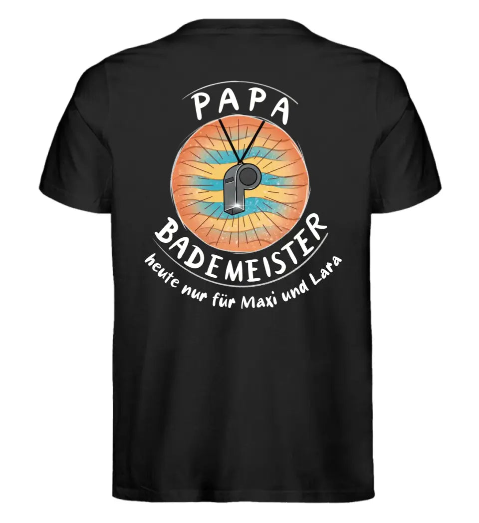 Bademeister Papa T-Shirt personalisierbar