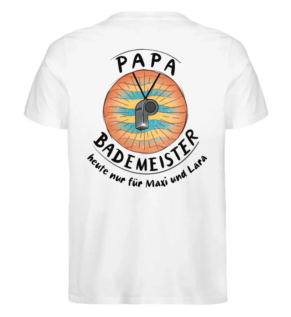 Bademeister Papa T-Shirt personalisierbar