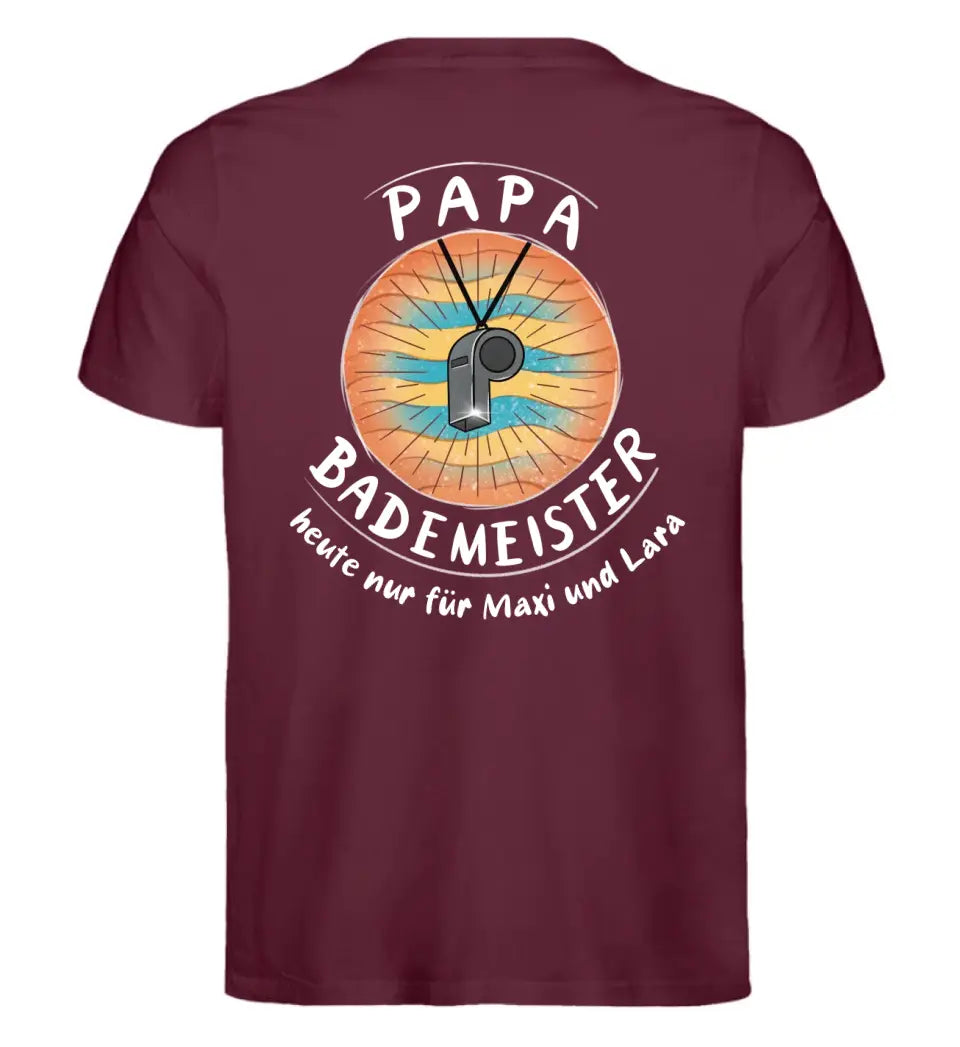 Bademeister Papa T-Shirt personalisierbar