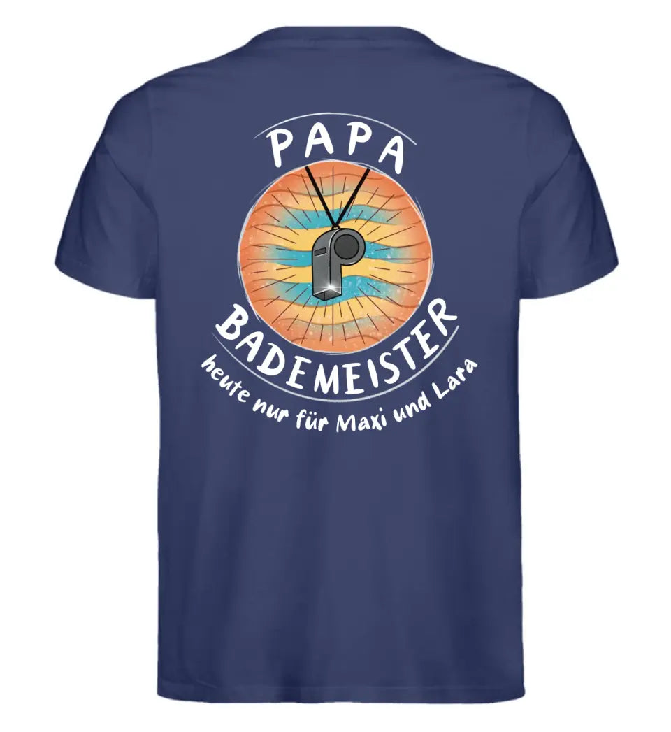 Bademeister Papa T-Shirt personalisierbar