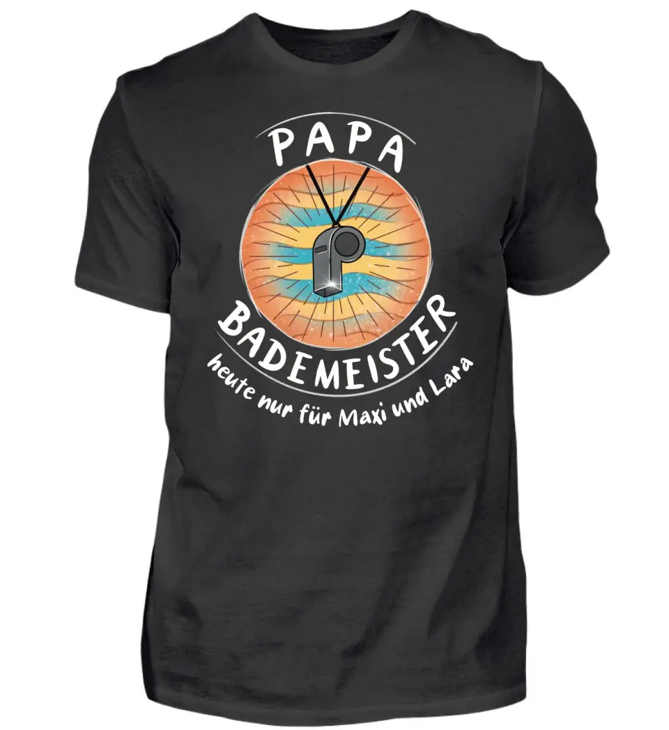 Bademeister Papa T-Shirt personalisierbar