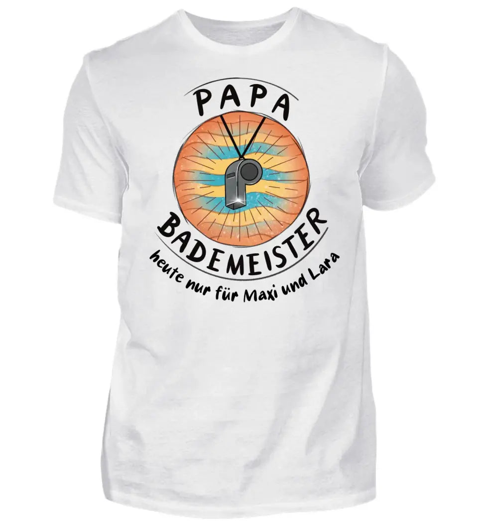 Bademeister Papa T-Shirt personalisierbar