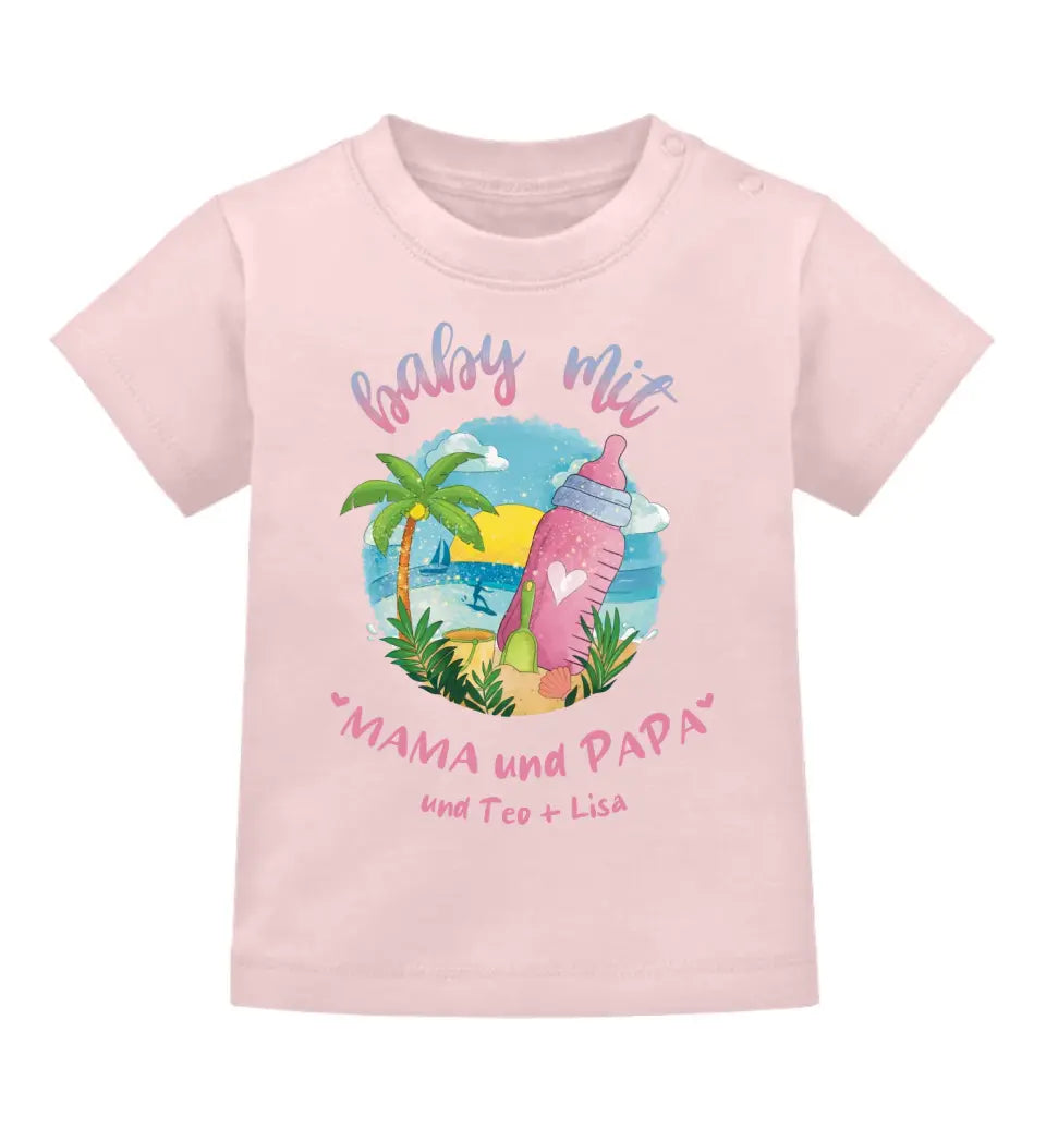 Baby mit Family - personalisiertes Familien  T-Shirt und Body