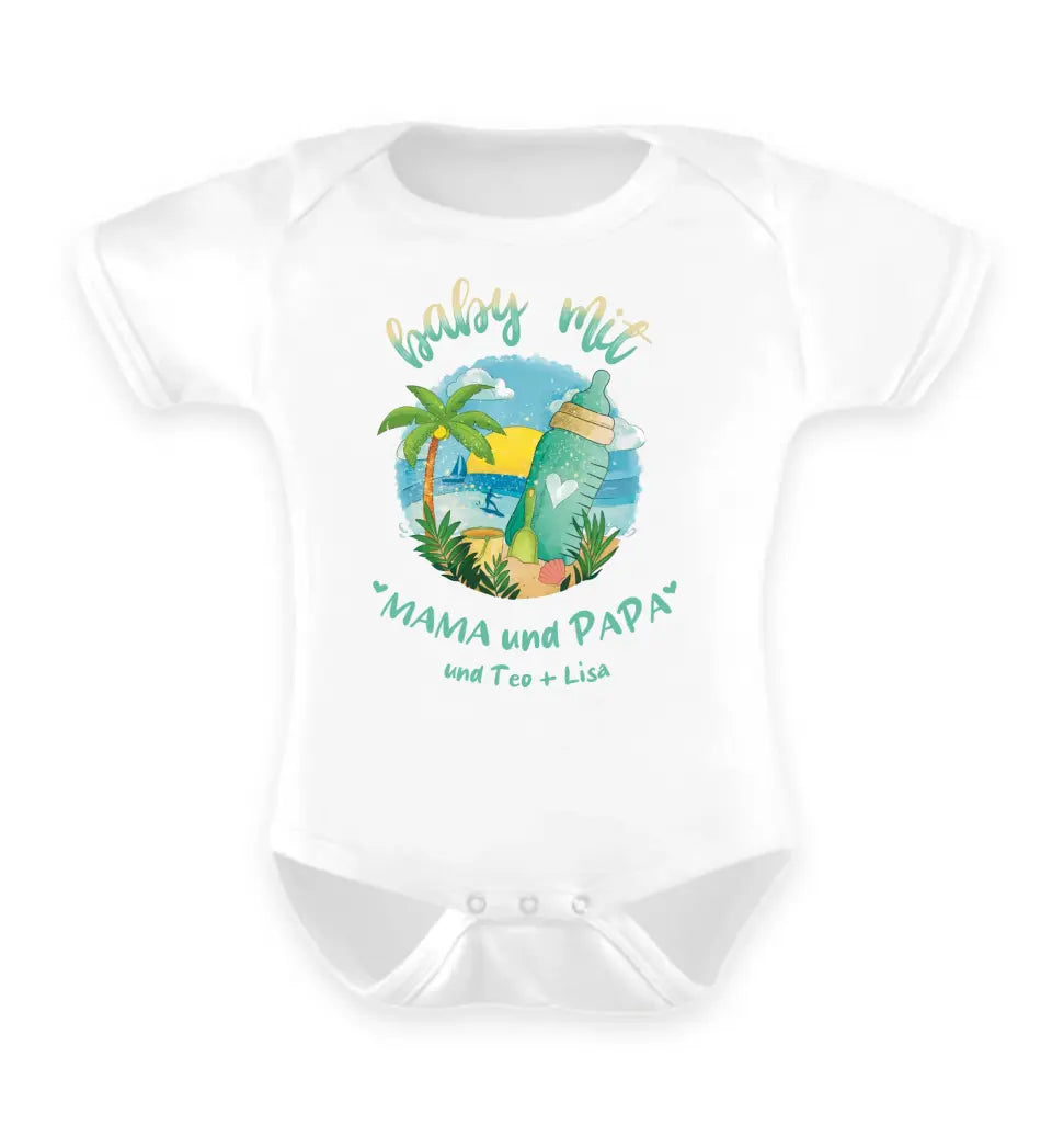 Baby mit Family - personalisiertes Familien Baby Body und T-Shirt