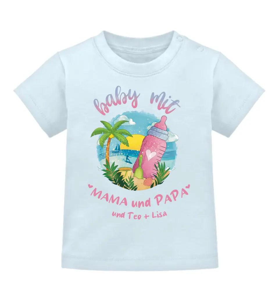 Baby mit Family - personalisiertes Familien Baby Body und T-Shirt