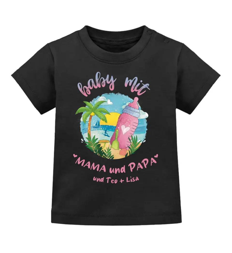 Baby mit Family - personalisiertes Familien Baby Body und T-Shirt