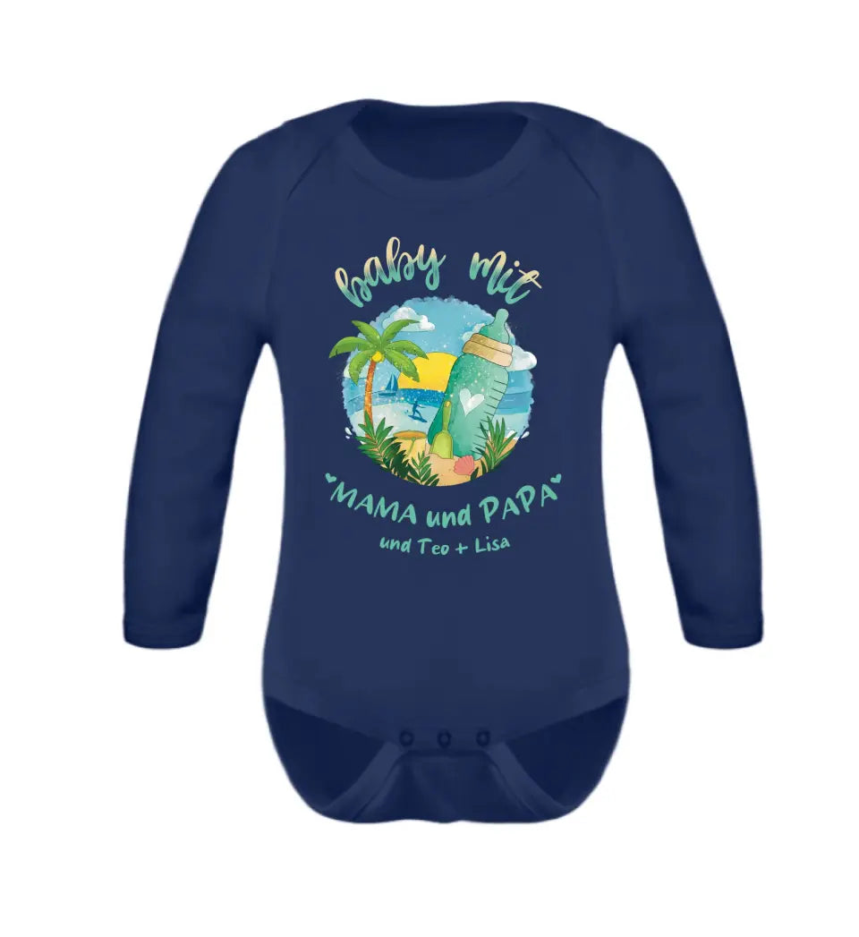 Baby mit Family - personalisiertes Familien  T-Shirt und Body