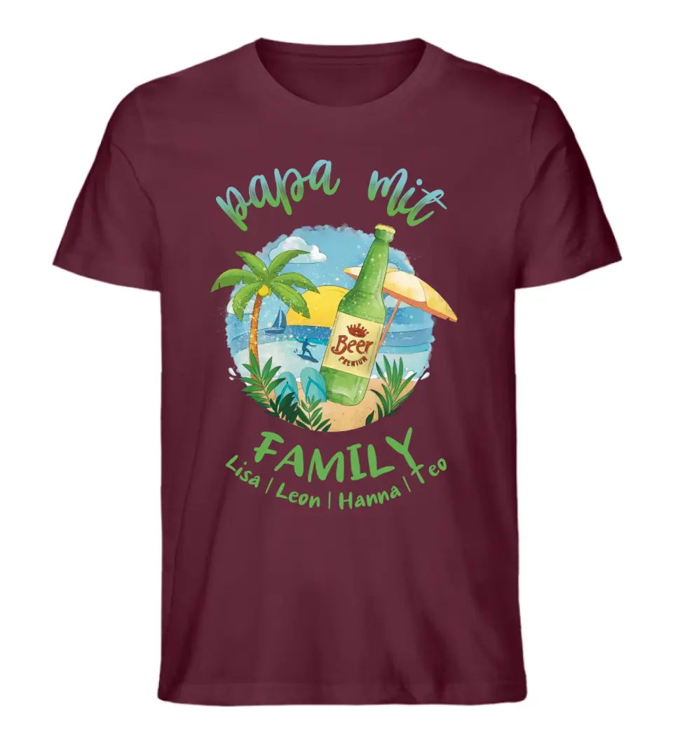 Papa mit Family - personalisiertes Familien Shirt