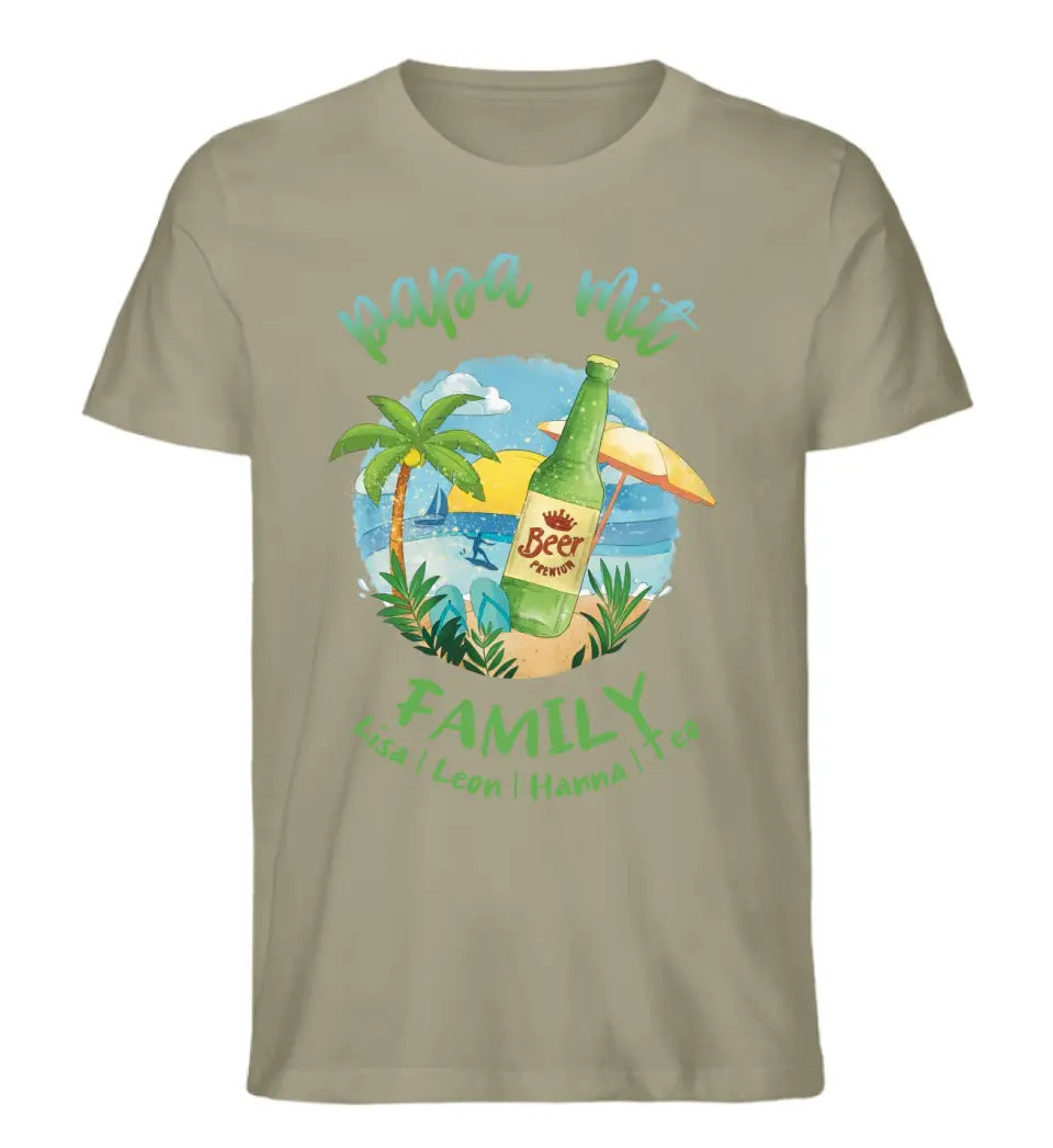 Papa mit Family - personalisiertes Familien Shirt