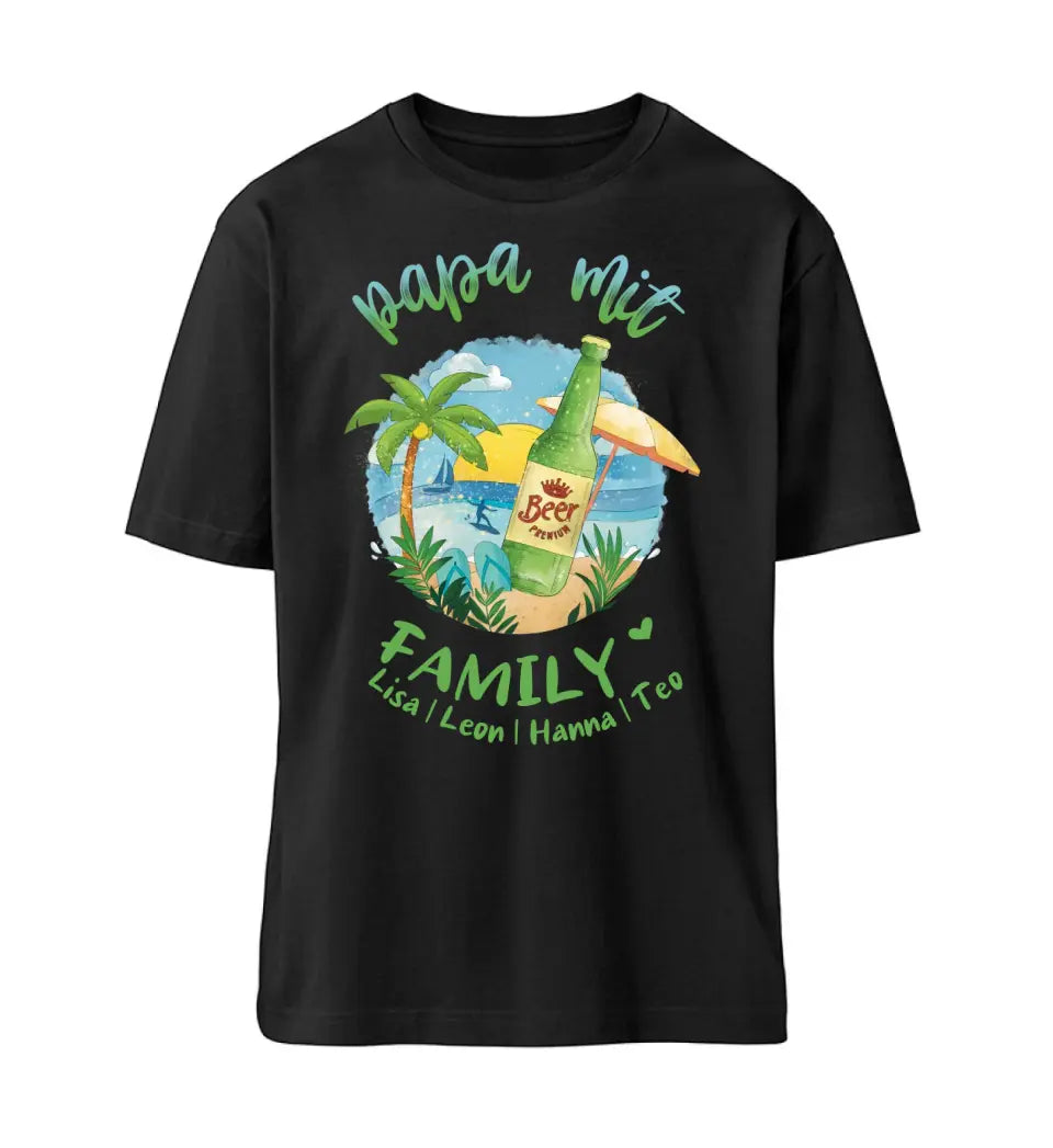 Papa mit Family - personalisiertes Familien Shirt