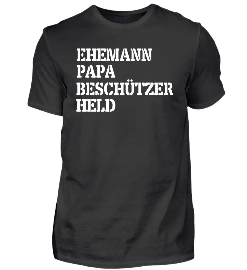 Ehemann Papa Beschützer Held Shirt personalisierbar