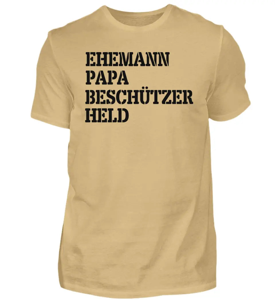 Ehemann Papa Beschützer Held Shirt personalisierbar