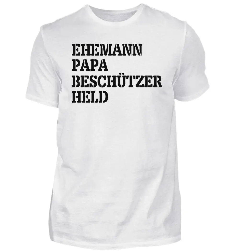 Ehemann Papa Beschützer Held Shirt personalisierbar