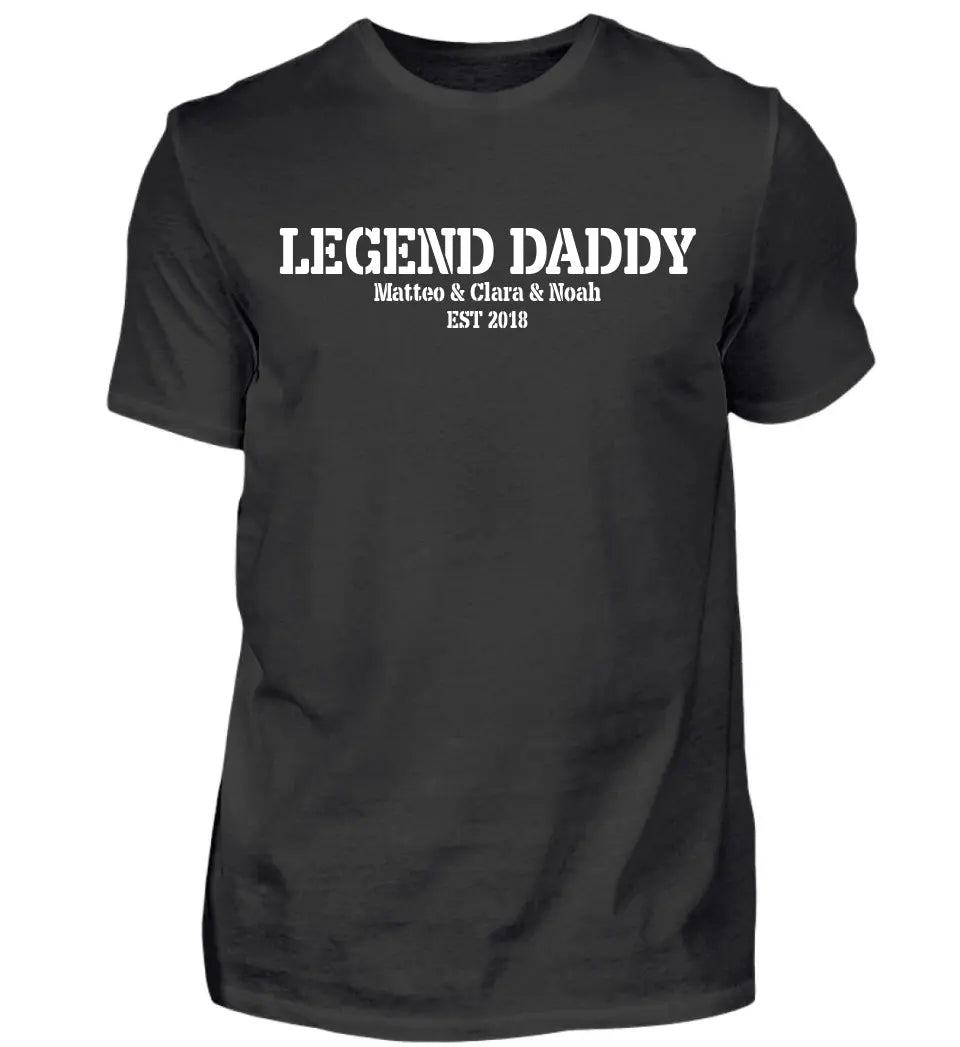 LEGEND DADDY personalisiertes Premium T-Shirt aus Biobaumwolle