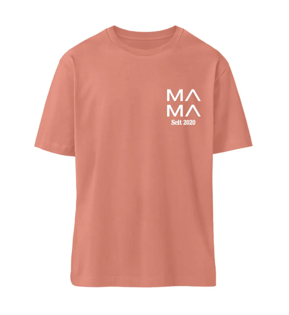 MAMA zweizeilig mit Datum personalisiertes Premium T-Shirt