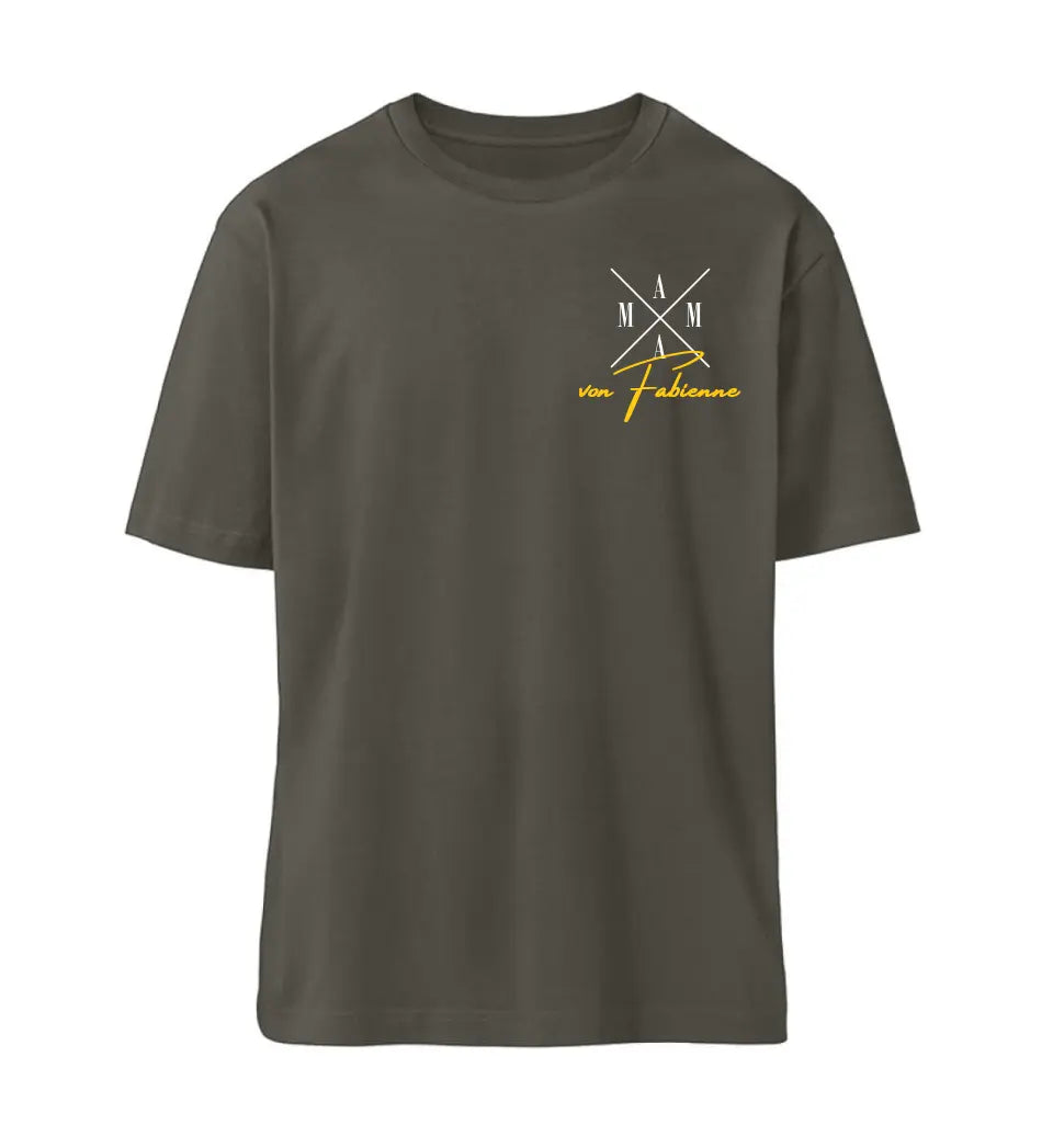 Mama Cross mit Name personalisiertes Premium T-Shirt aus Biobaumwolle