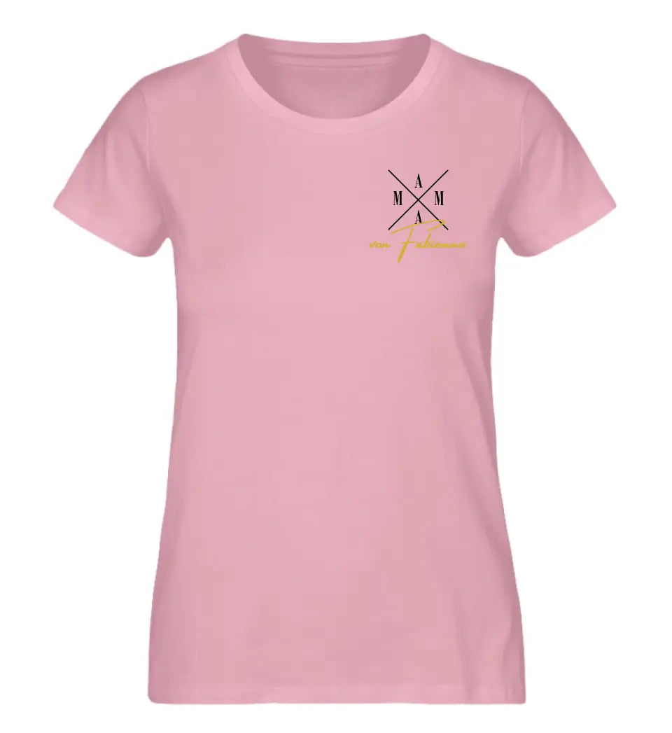 Mama Cross mit Name personalisiertes Premium T-Shirt aus Biobaumwolle