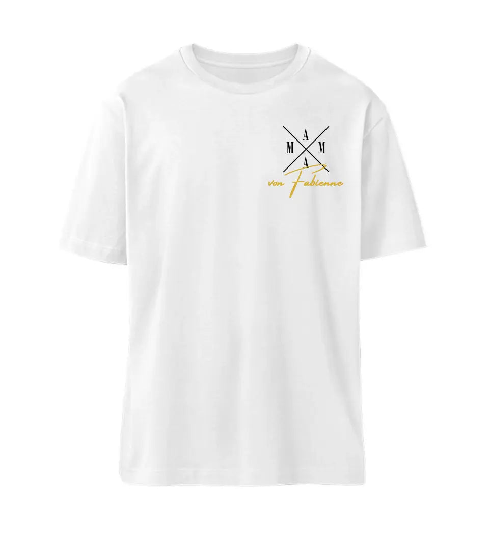 Mama Cross mit Name personalisiertes Premium T-Shirt aus Biobaumwolle