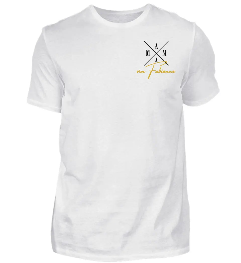 Mama Cross mit Name personalisiertes Premium T-Shirt aus Biobaumwolle