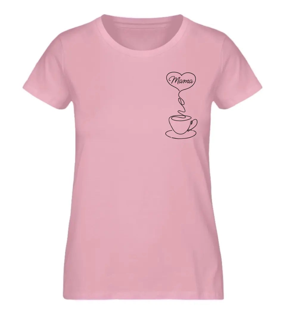 Mama Kaffee Lineart Premium T-Shirt aus Biobaumwolle - wähle aus 11 Motiven