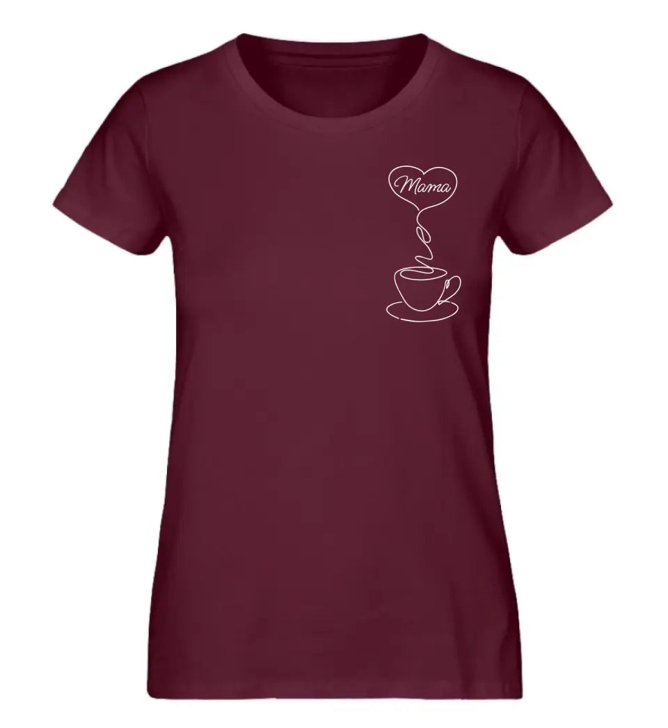 Mama Kaffee Lineart Premium T-Shirt aus Biobaumwolle - wähle aus 11 Motiven