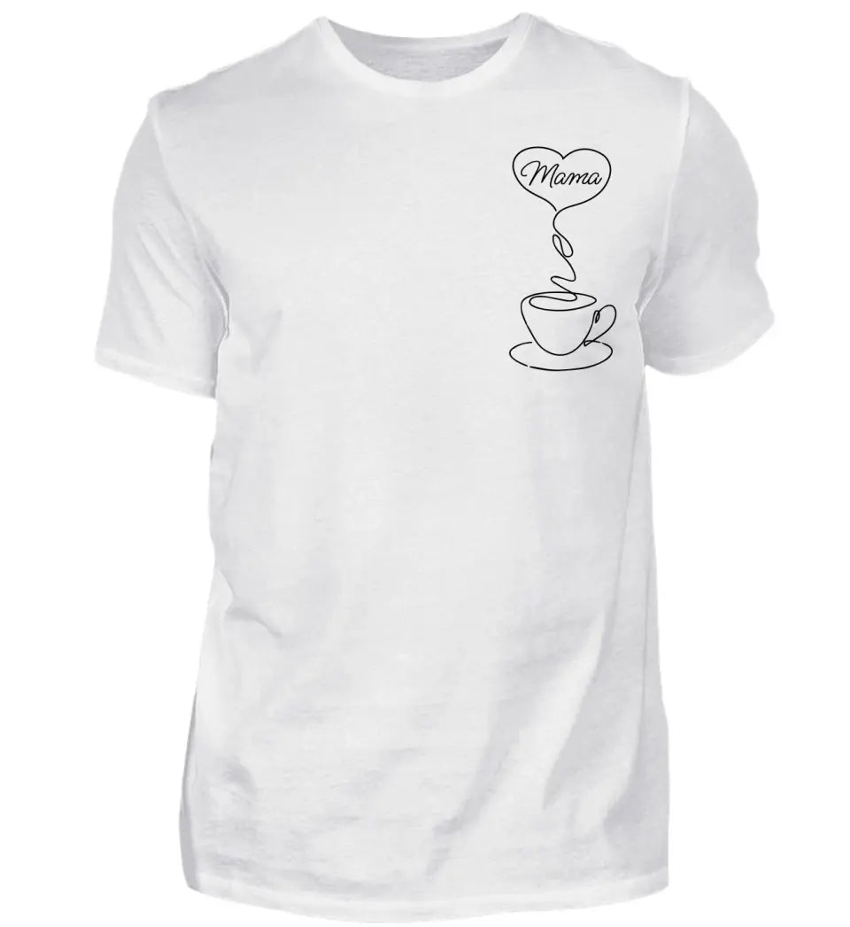 Mama Kaffee Lineart Premium T-Shirt aus Biobaumwolle - wähle aus 11 Motiven