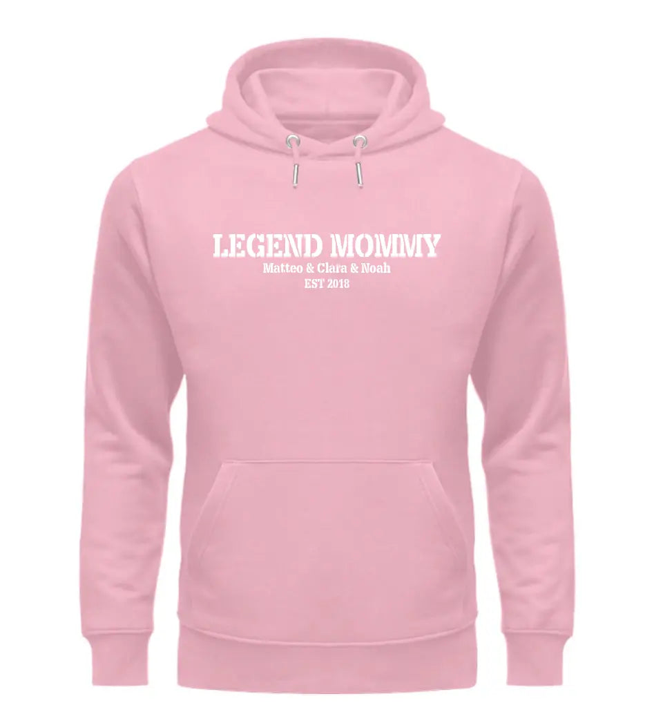 LEGEND MOMMY Personalisierbar Premium Hoodie aus Biobaumwolle