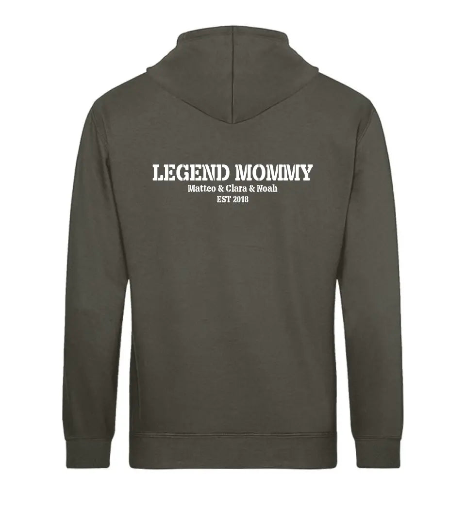 LEGEND MOMMY Personalisierbar Premium Hoodie aus Biobaumwolle