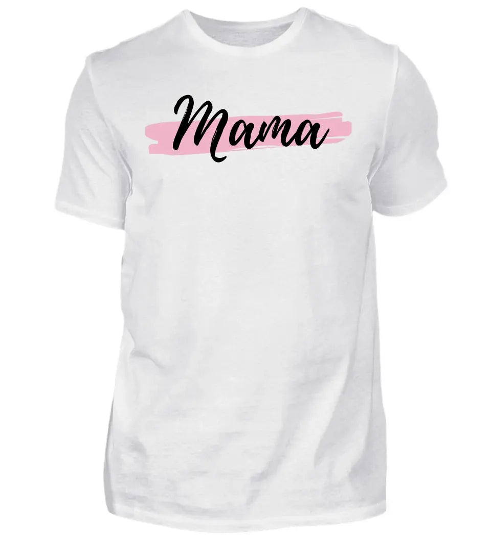 Mama Papa Oma Opa mit Farbstreifen - Premium Shirt aus Biobaumwolle personalisierbar