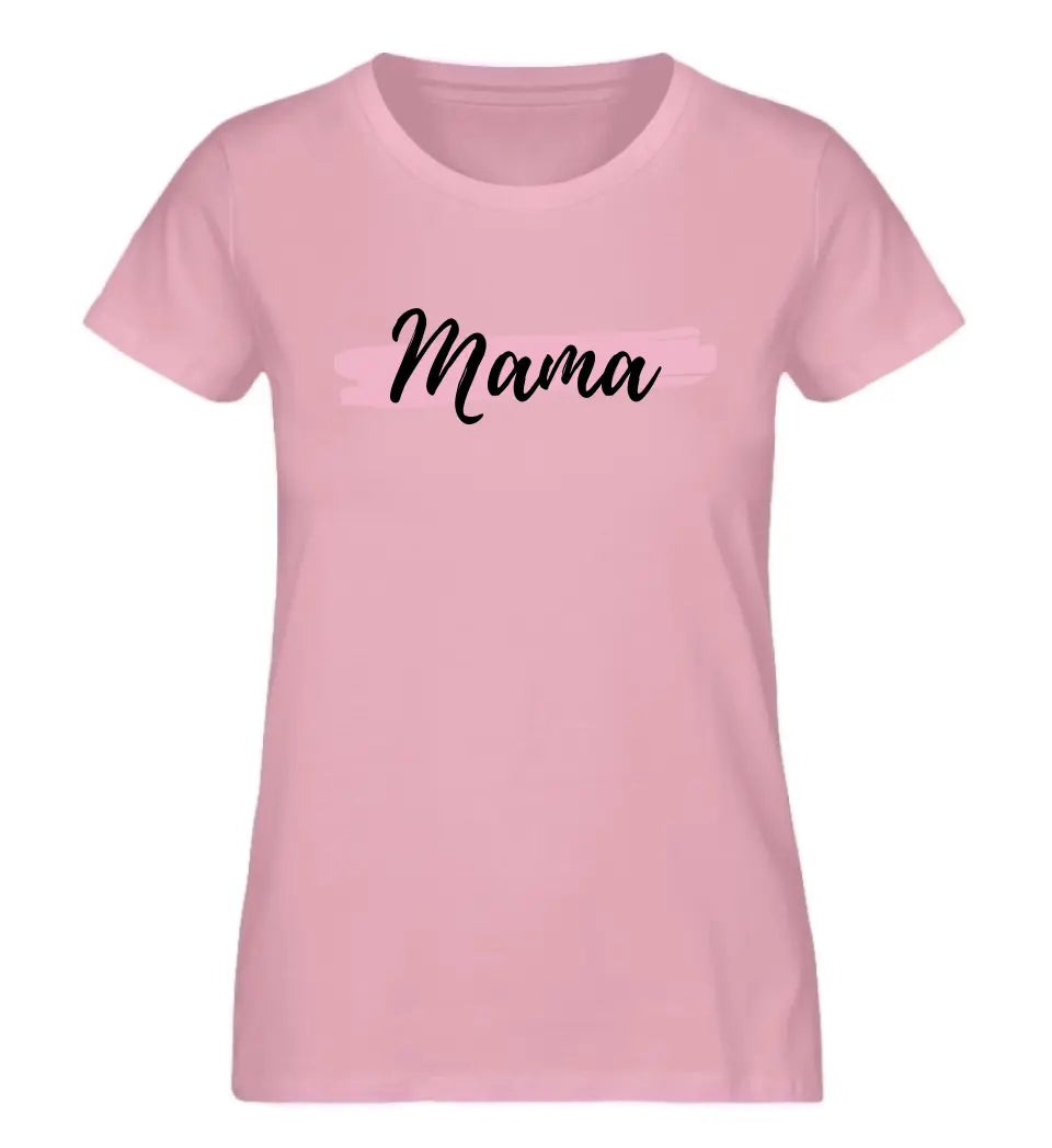 Mama Papa Oma Opa mit Farbstreifen - Premium Shirt aus Biobaumwolle personalisierbar