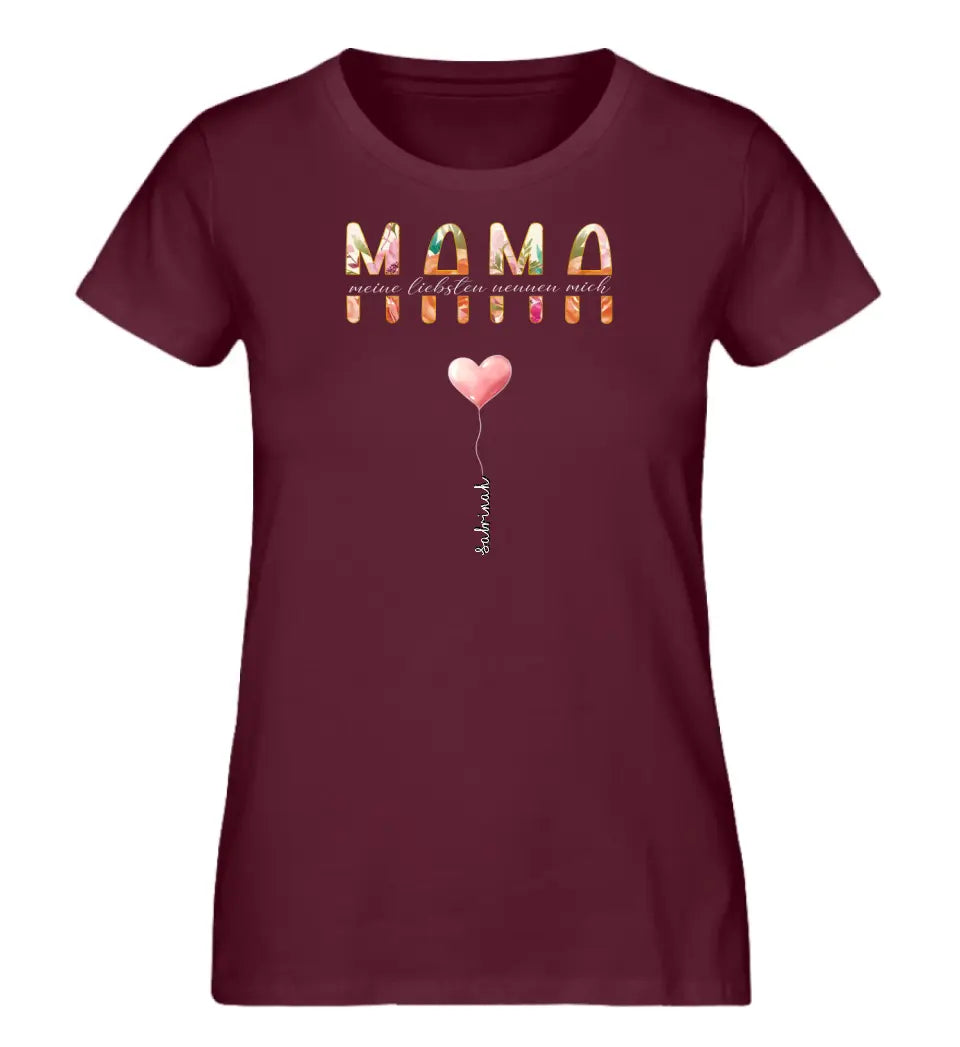 Meine Liebsten nennen mich Mama  | Premium T-Shirt mit Kindernamen personalisierbar